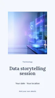 Data storytelling session instagram story template · Picture window