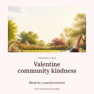 Romantic Valentine’s Day Picnic with Heart Sandwiches in Valentine community kindness · Quiet photo gallery