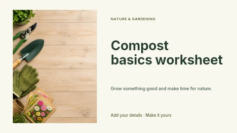 Compost basics worksheet youtube thumbnail template