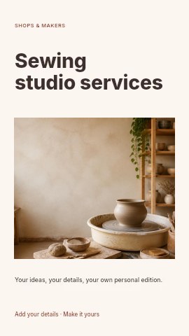 Sewing studio services instagram story template