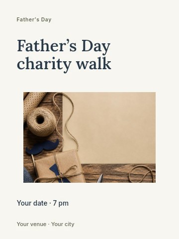 Father’s Day charity walk invitation template