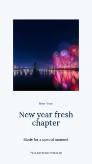 Nighttime fireworks over city bridge in New Year fresh chapter · Picture window