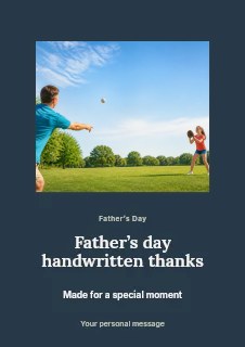 Father’s Day handwritten thanks flyer template · Picture window