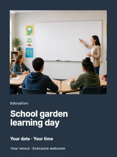 School garden learning day poster template · Gallery editorial