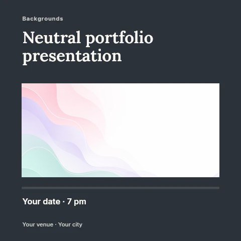 Neutral portfolio presentation social media post template