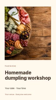 Homemade dumpling workshop instagram story template · Gallery editorial