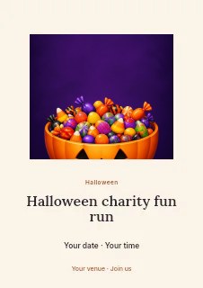 Halloween charity fun run flyer template · Picture window