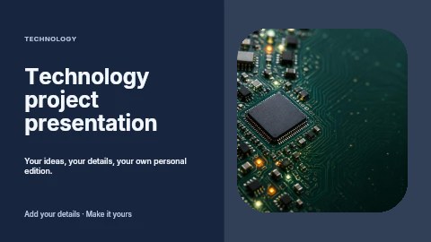 Technology project presentation presentation cover template