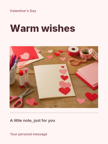 Valentine’s Day concert greeting card template