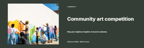 Community art competition banner template