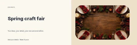 Spring craft fair banner template