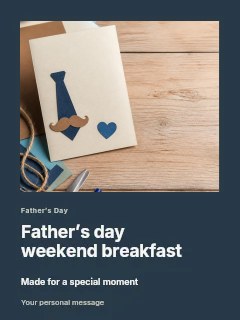 Father’s Day weekend breakfast invitation template · Gallery editorial