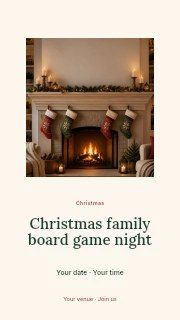 Christmas family board game night instagram story template · Picture window
