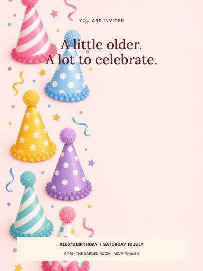 The Birthday Table · Editorial poster template
