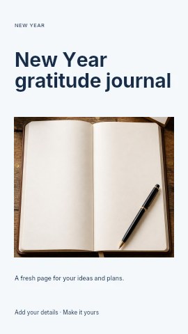New Year gratitude journal instagram story template