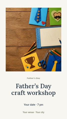 Father’s Day craft workshop instagram story template