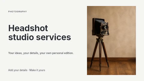 Headshot studio services youtube thumbnail template