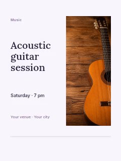 classic acoustic guitar on rustic wood in Acoustic guitar session · Split portrait