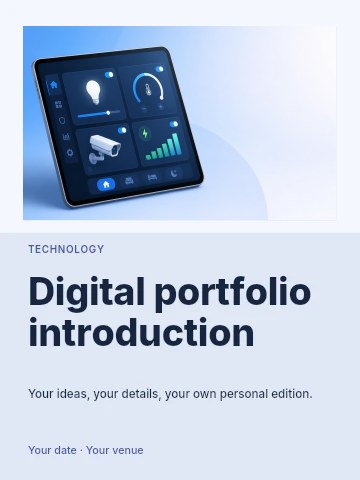 Digital portfolio introduction poster template