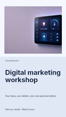 Digital marketing workshop instagram story template