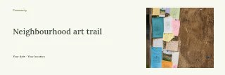 Neighbourhood art trail banner template · Horizontal photo dialogue