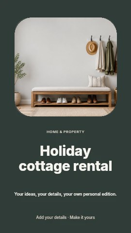 Holiday cottage rental instagram story template
