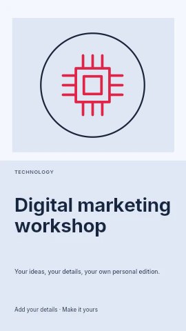 Microprocessor chip · Medallion in Digital marketing workshop instagram story template