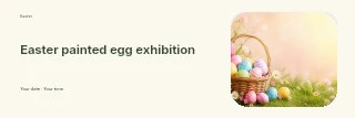 Easter painted egg exhibition banner template · Horizontal photo dialogue