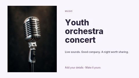 Youth orchestra concert youtube thumbnail template