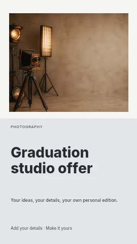 Graduation studio offer instagram story template