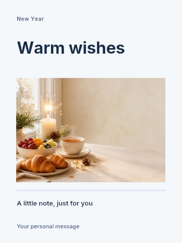 New Year business announcement greeting card template