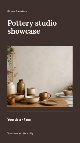 Pottery studio showcase instagram story template