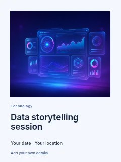 Futuristic data visualization and infographics in Data storytelling session · Gallery editorial