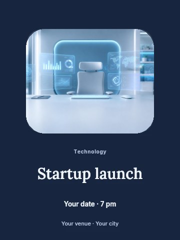 Startup launch invitation template