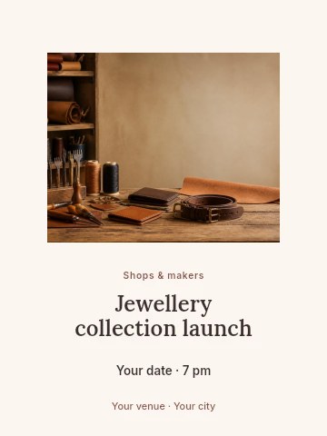 Jewellery collection launch invitation template
