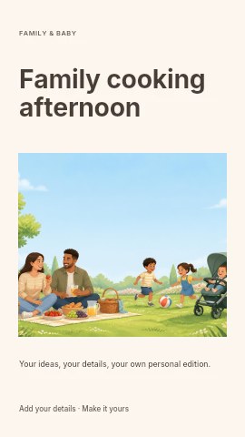 Family cooking afternoon instagram story template