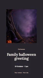 Family Halloween greeting instagram story template · Picture window