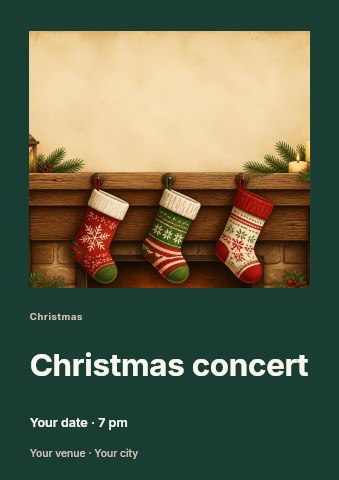 Christmas concert flyer template