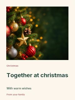 Christmas photo memories invitation template · Gallery editorial