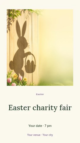 Easter charity fair instagram story template