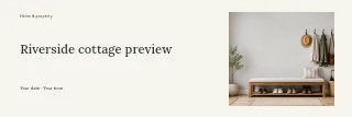 Riverside cottage preview banner template · Horizontal photo dialogue