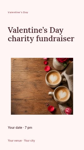 Valentine’s Day charity fundraiser instagram story template