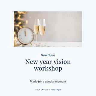 New Year vision workshop social media post template · Picture window