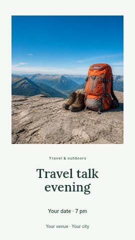 Travel talk evening instagram story template