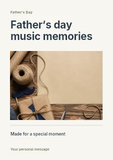 Father’s Day music memories flyer template · Title & photograph