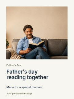 Man Relaxing on Couch Reading Book in Father’s Day reading together · Gallery editorial