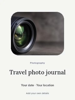 Travel photo journal invitation template · Picture window