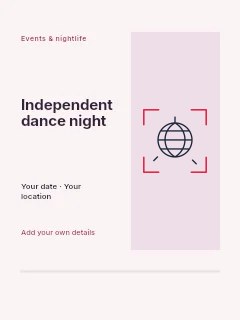 Nightlife disco ball · Sketch-Frame in Independent dance night · Split portrait