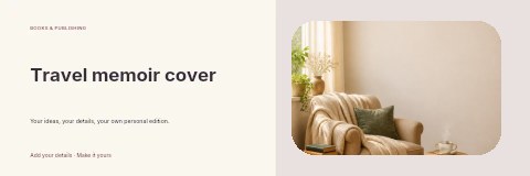 Travel memoir cover banner template