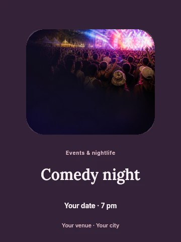 Comedy night invitation template